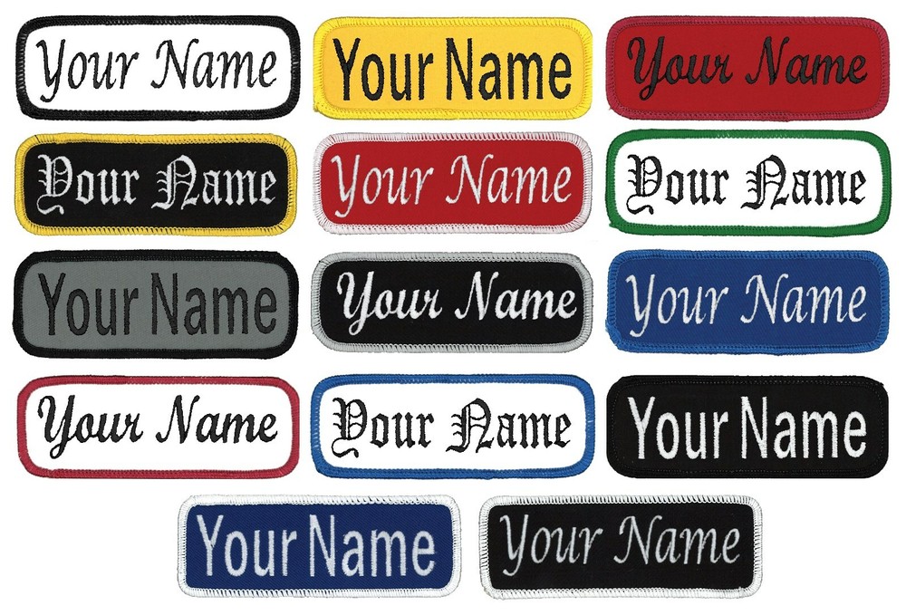 OVAL Name patch Uniform/Work shirt personalized Embroidered Tape!Multiple Styles