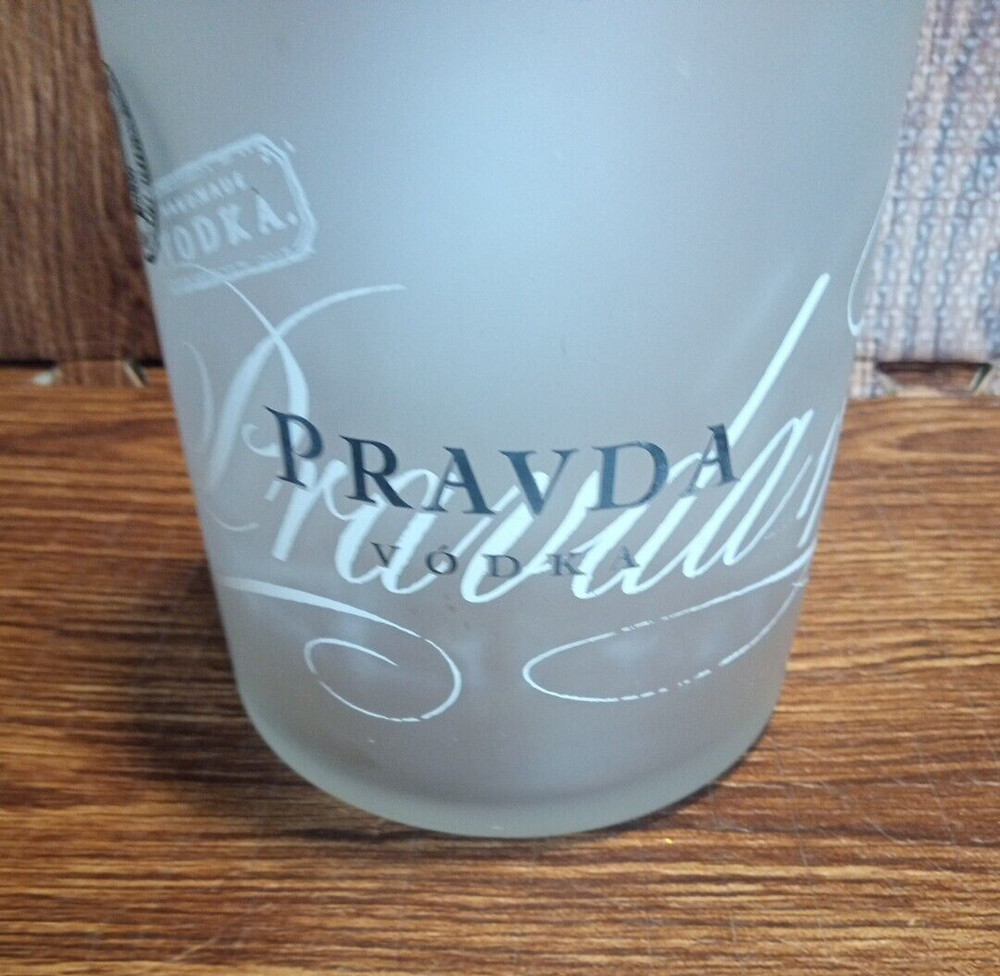 PRAVDA Vodka 1743 Empty Bottle 16.50” Tall Preowned