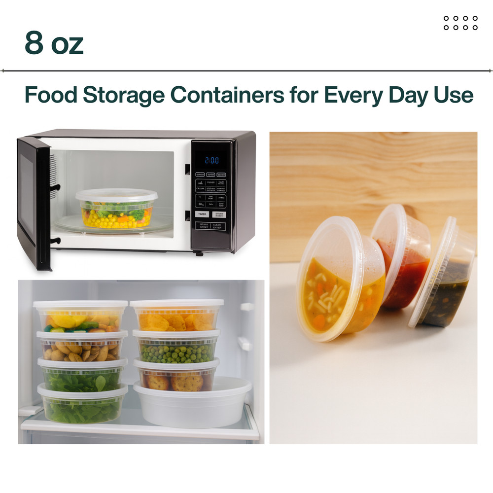 Heavy Duty 8oz PP Deli Container 50sets