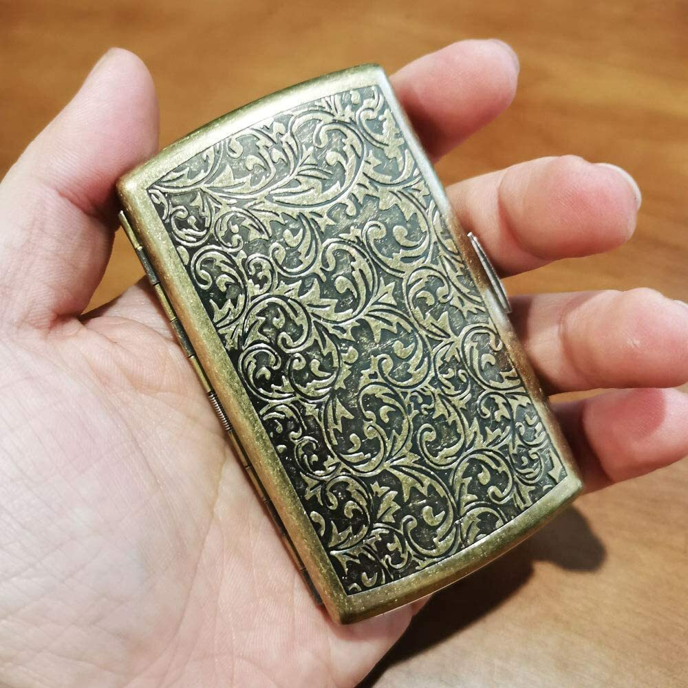 Style Double Sided King Size Mini Cigarette Case Spring Clip Open Pocket Holder