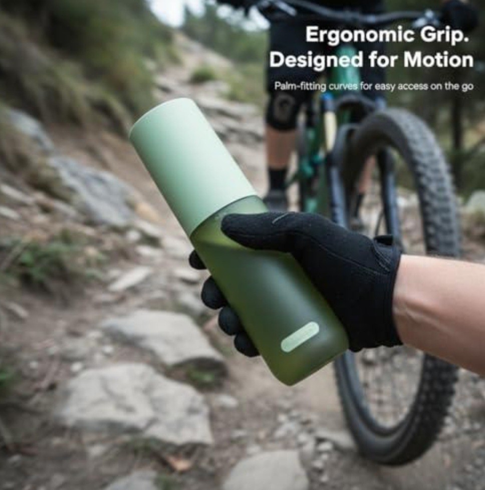 Water Filter Bottle Compact Leak-Proof: BPA-Free Plastic w Replacement Filter