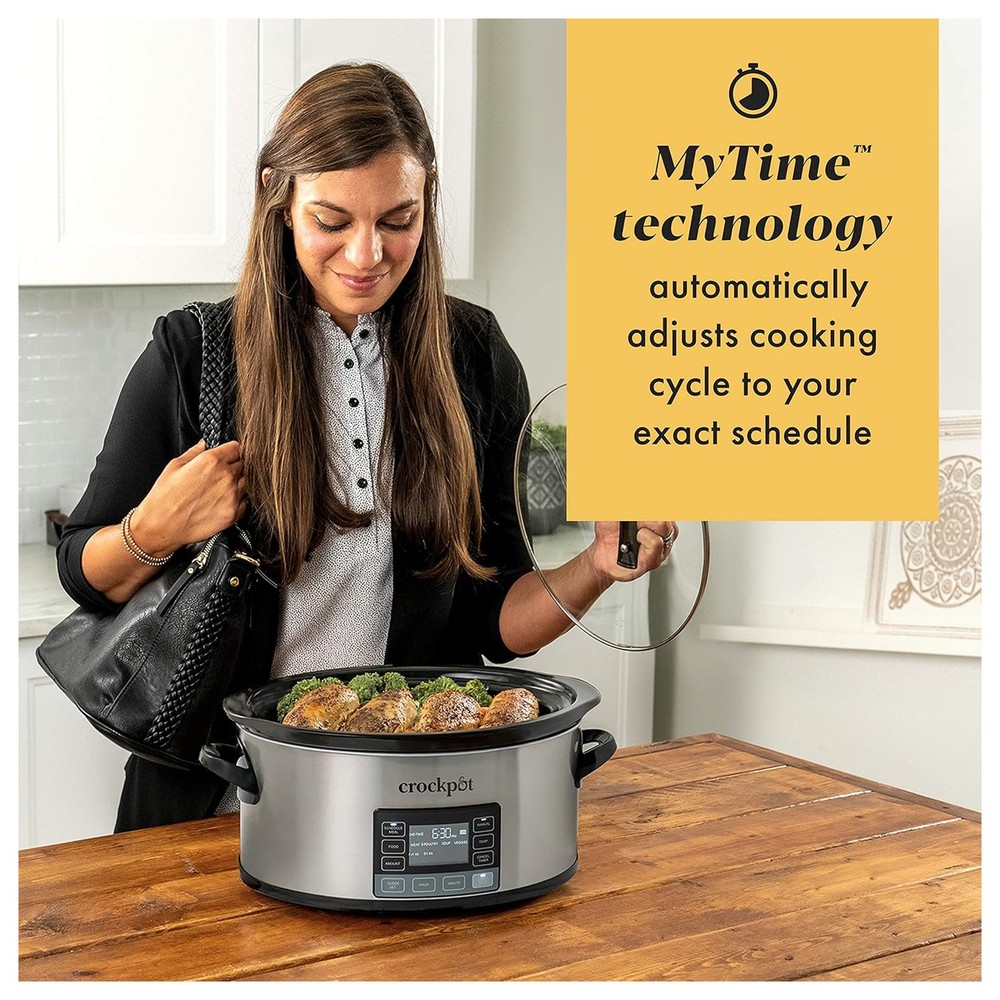 Crock-Pot 6-Quart Programmable Slow Cooker, Digital Timer and MyTime Technology