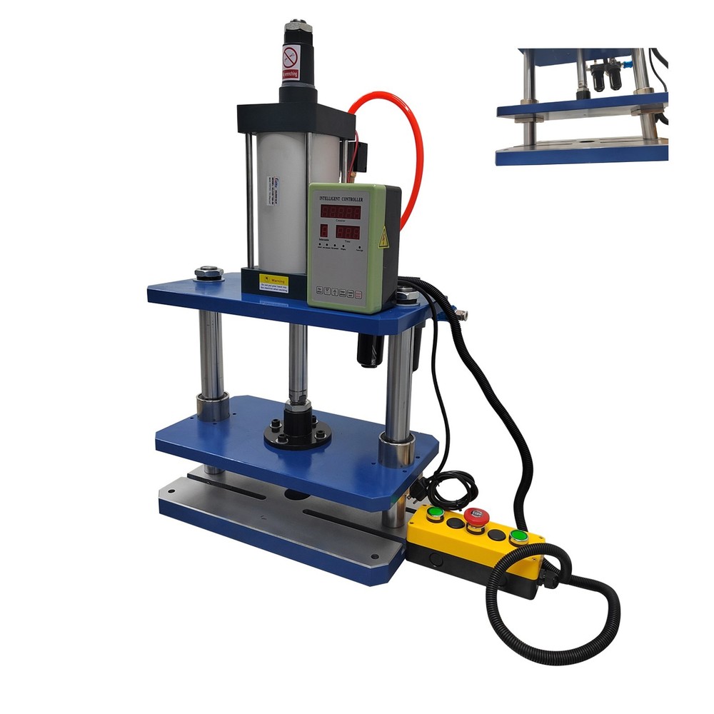 110V 1763lbs Pneumatic Punch Press Machine with Controller Double-Column 800KG