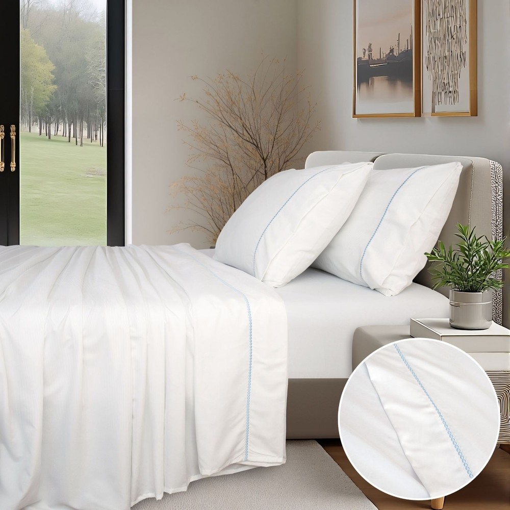 Embroidered Sheet Set - Different Design - NEW - Twin - Full - Queen - King
