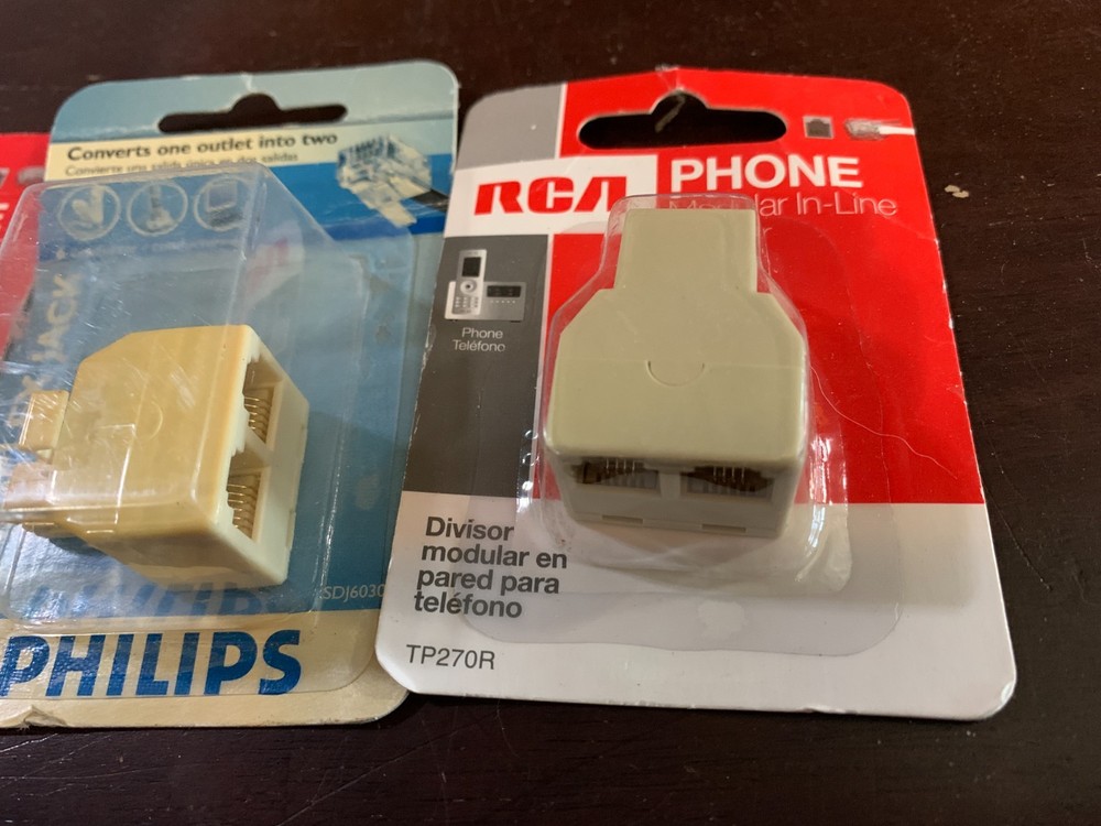 Modular Triplex 3-LINE JACK/DUPLEX JACK/IN-LINE SPLITTER Philips & RCA