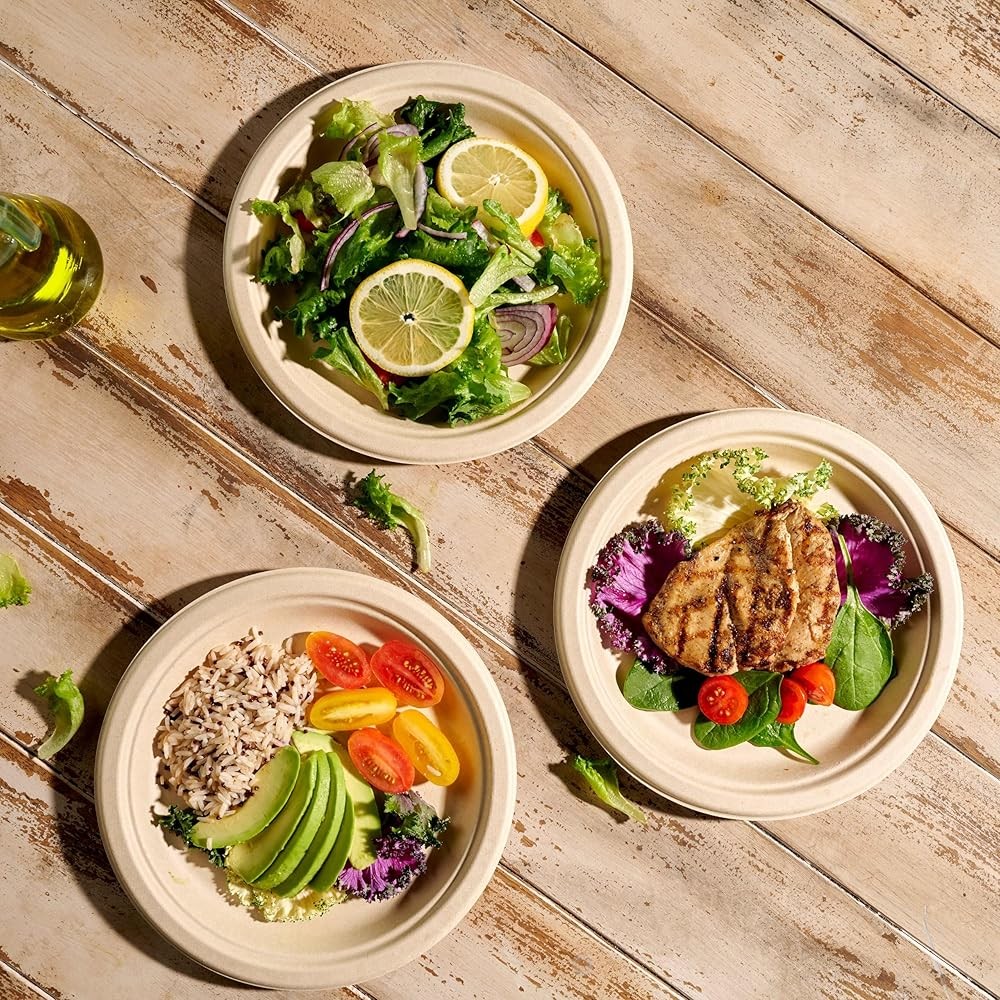 postable Paper Plates Heavy Duty - Biodegradable Disposable Plates
