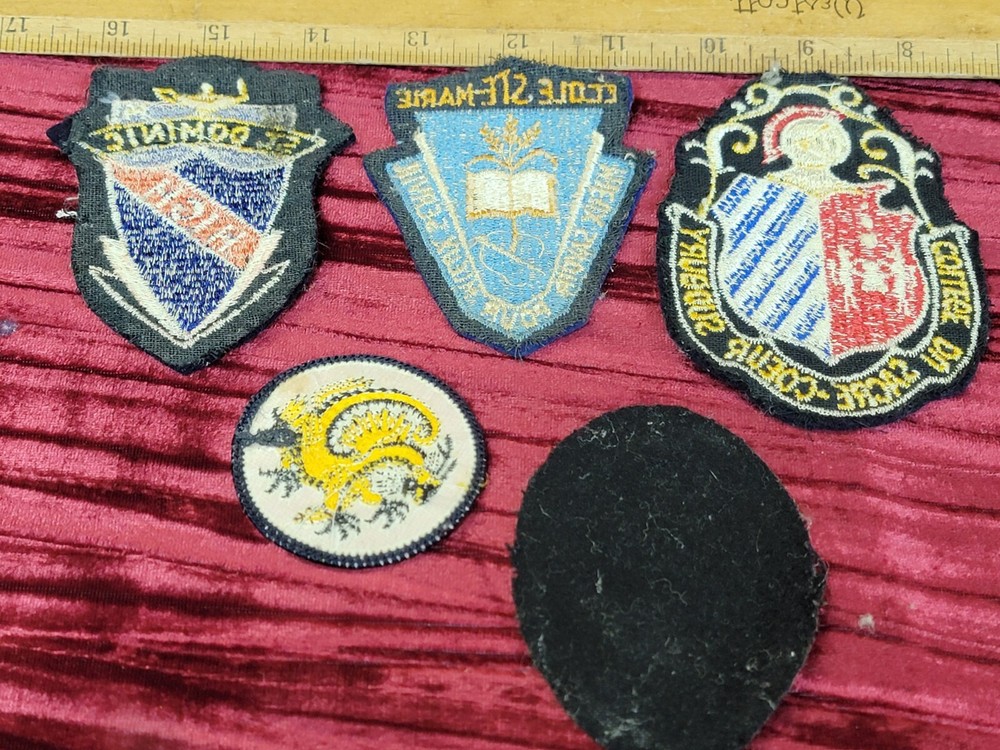5X Patch LOT VINTAGE RANDOM MIXED EMBLEM SYMBOLS PREOWNED ST ORDER UNKNOWN