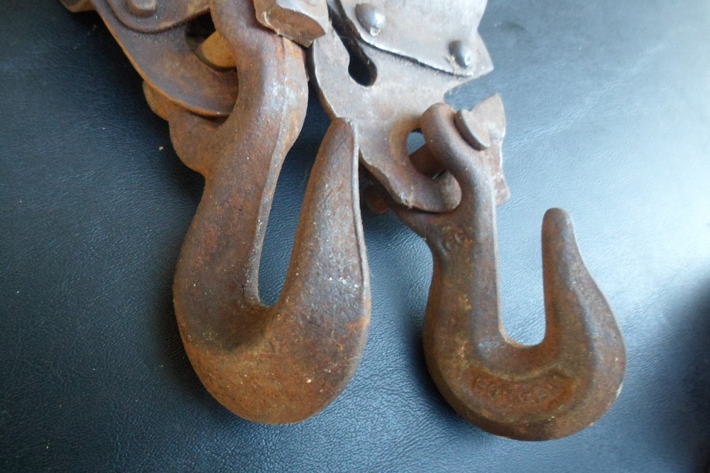 X2 Vintage double and single metal pullys