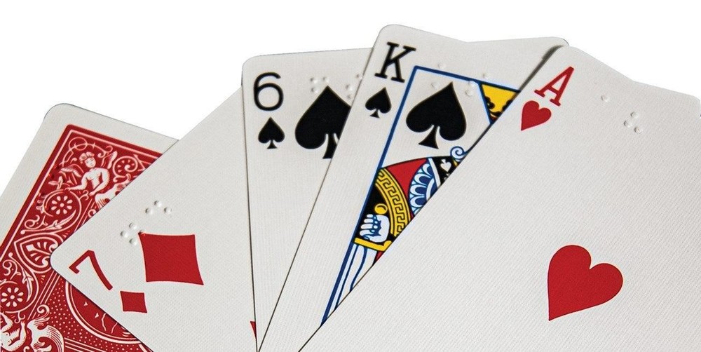 Braille Playing Cards IN one CORNER (color may vary)