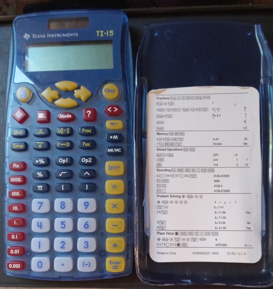 Texas Instruments TI-15 Explorer Elementary Solar-Powered Calculator