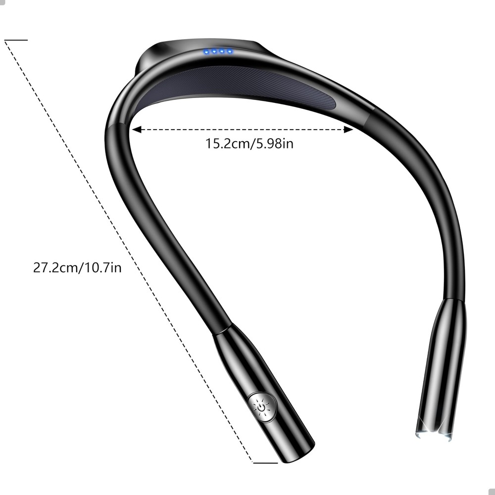 LED Neck Reading Light,Book Light for Reading in Bed-Eye Caring 3 Colors, Dim...