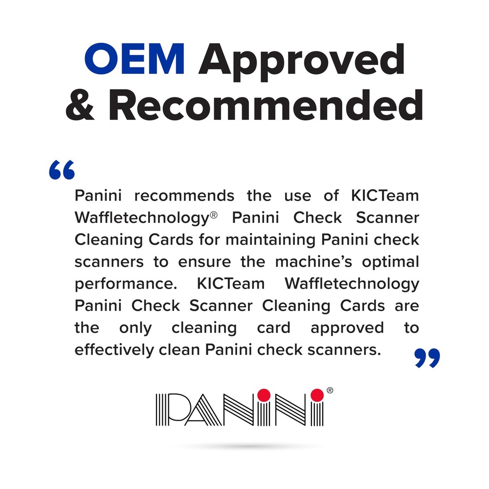 Panini Check Scanner Cleaning Cards - 15 Pack - Maintain Optimal Performance