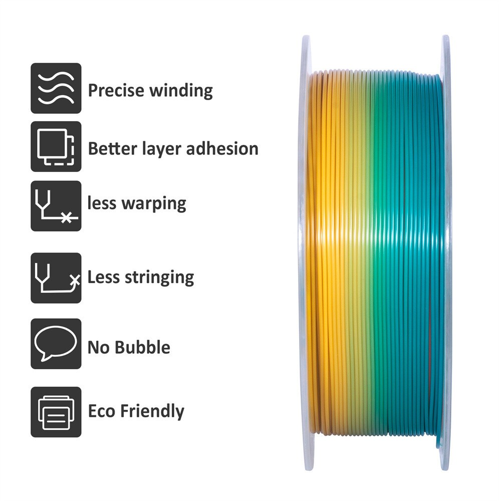 GEEETECH 3D Printer Filament High Quality PLA Gradient 1.75mm 1KG/Roll FDM