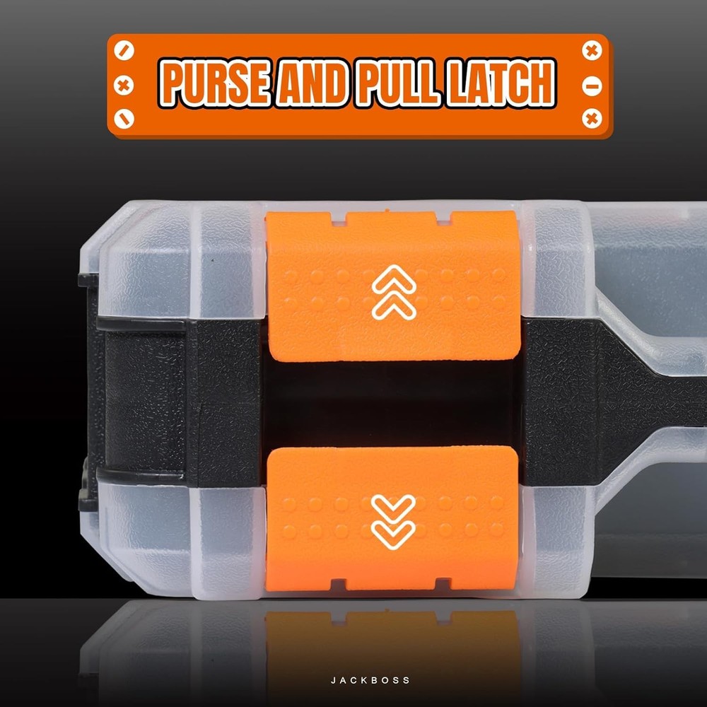 Double Side 34-Compartments Organizer Box with Removable Dividers 4 Pack