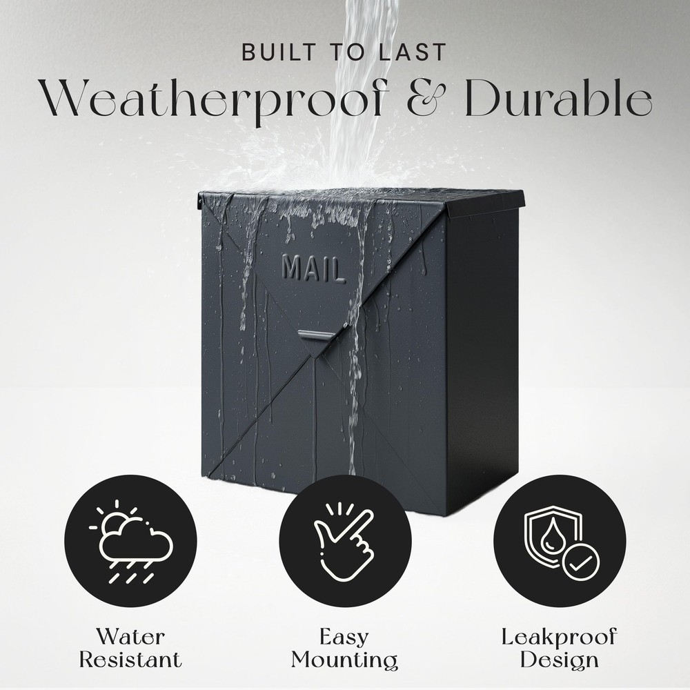 Chicago Extra Large Mailbox, Rust Resistant Large Mailboxes for Outside Wall ...