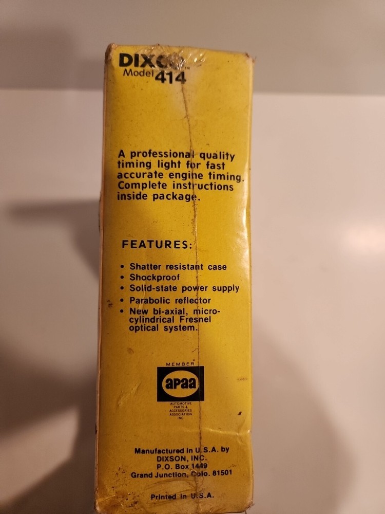 Dixco Model 414 D.C. Power Timing Light In Box