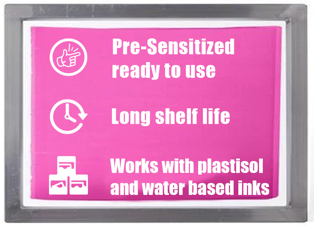 Ecotex® Red Textile Pure Photopolymer Screen Printing Emulsion