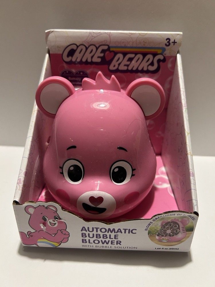 Care Bears Automatic Bubble Blower with Bubble Solution Battery Operated Pink