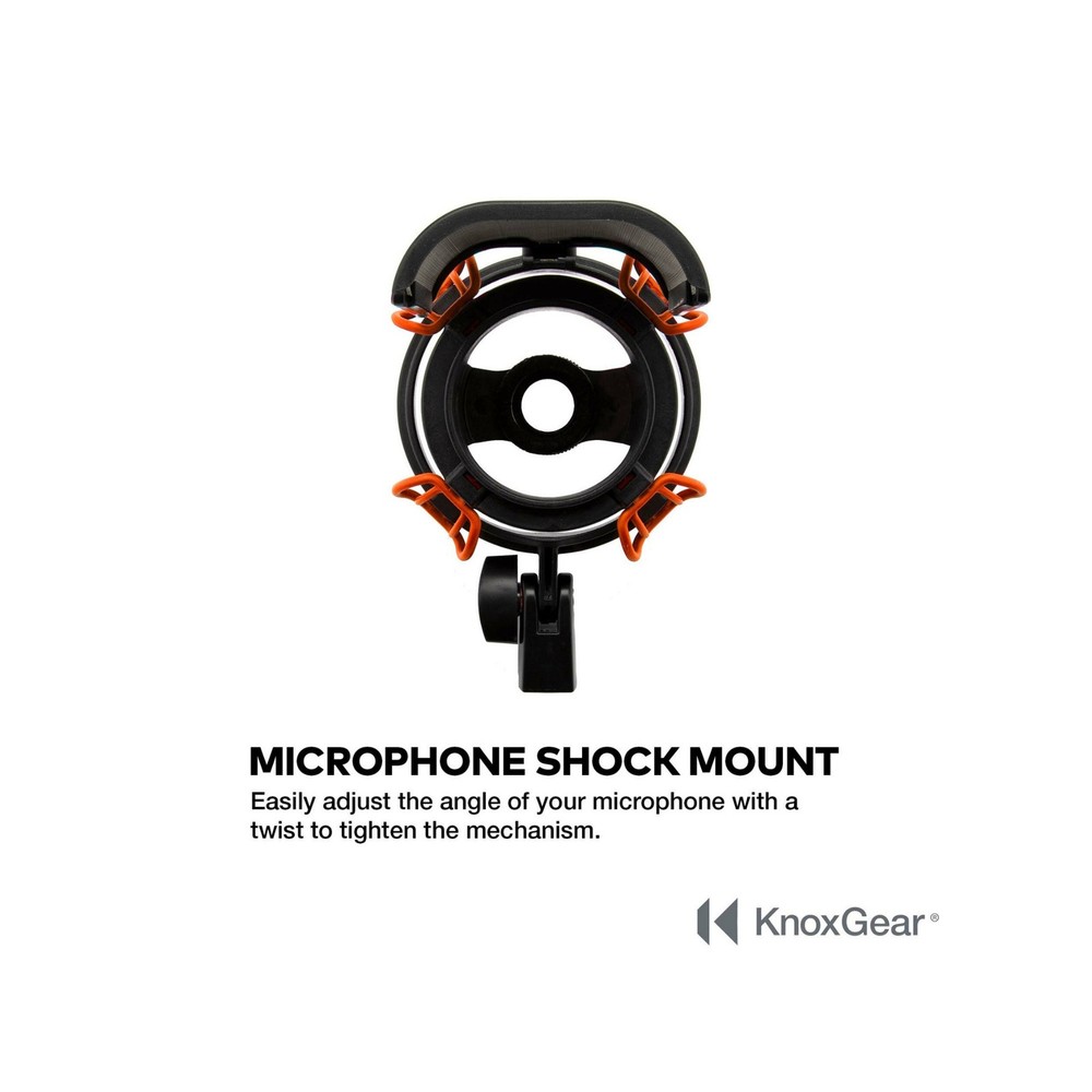 Knox Gear Microphone Shock Mount Detachable Pop Filter PRO Audio