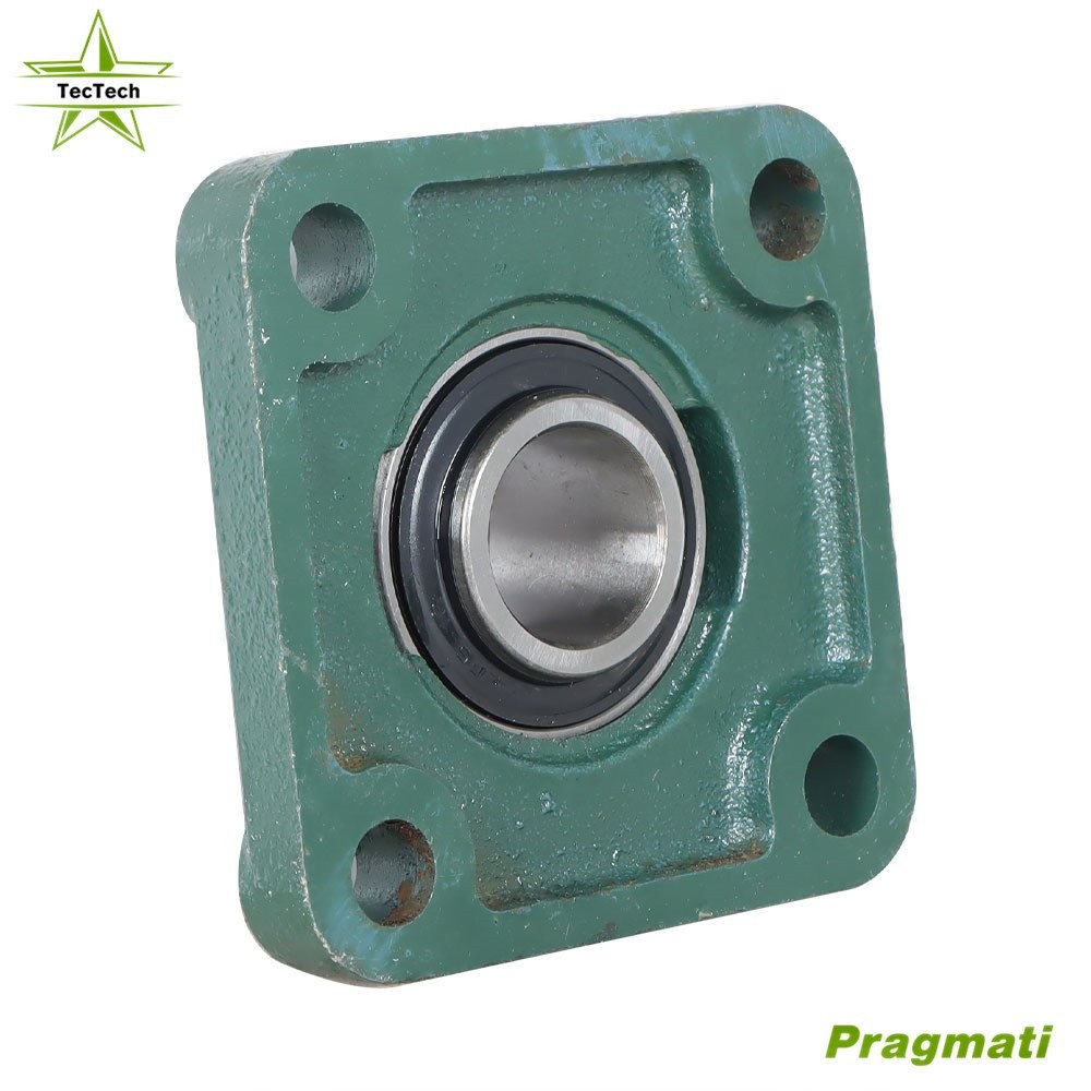 2 Pcs UCF205-16 Solid Base Pillow Block Flange Mounted Bearing 1" Bore 4 Bolt