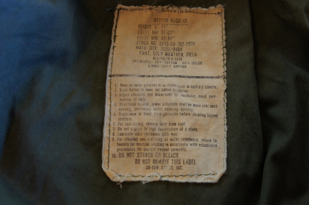 Authentic US Army Airborne RANGER Field Jacket Dated 1978 Size Medium Regular