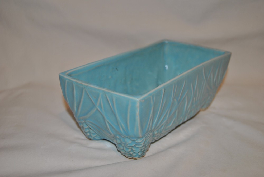 Mccoy Blue Pinecone Rectangle Planter