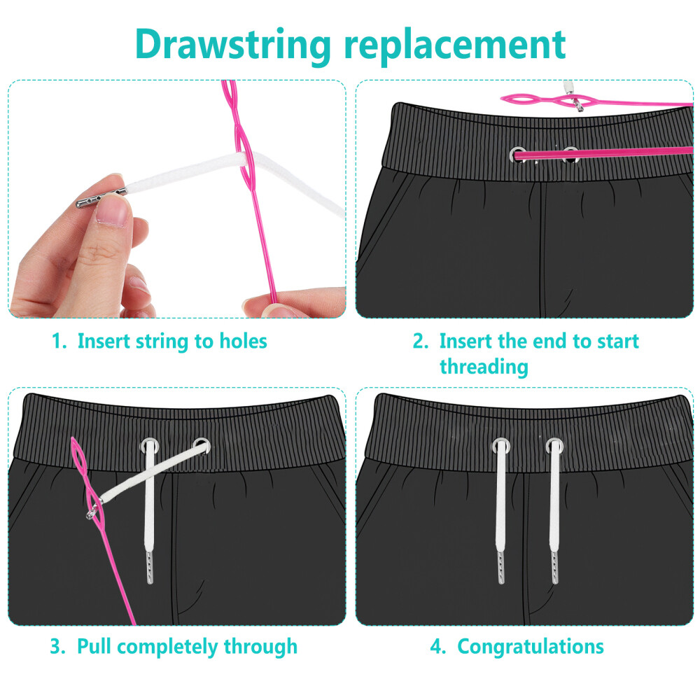 4Pcs Sweater Drawstring Sweatpant Drawstring With Drawstring Threader New