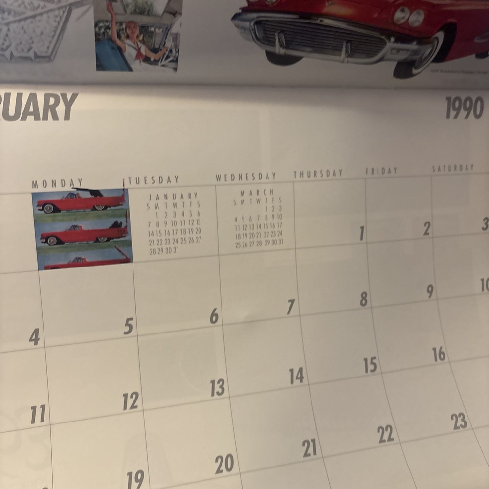 Thunderbird 35th Anniversary 1990 Calendar