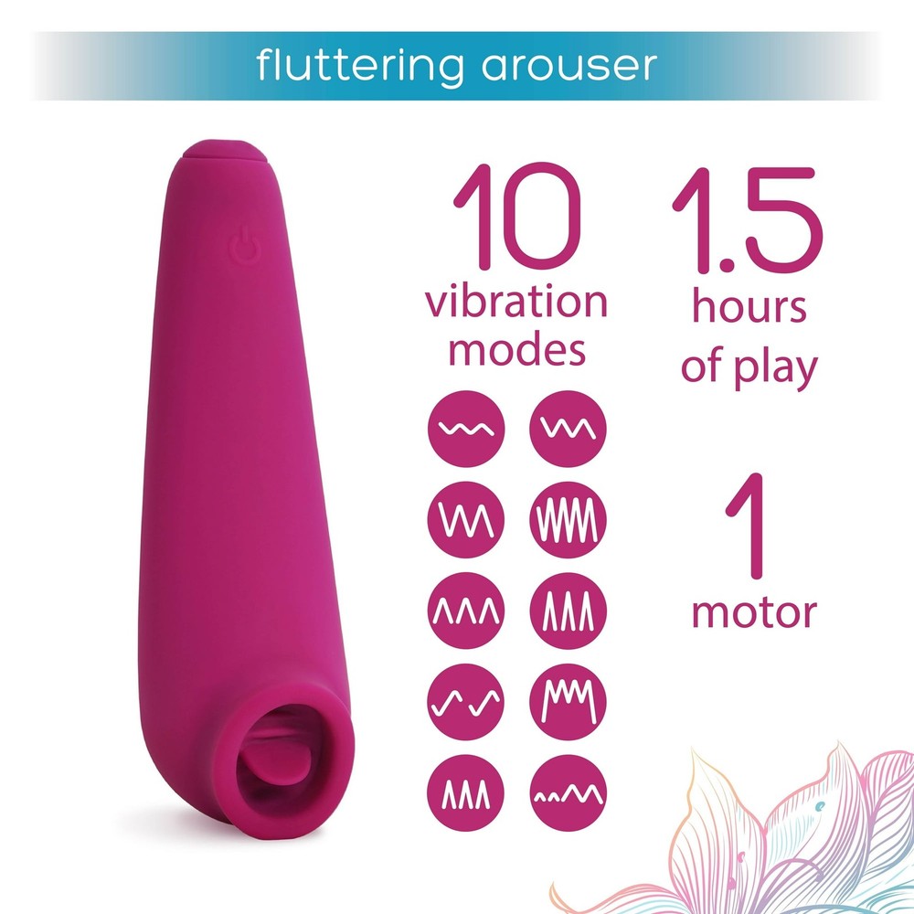 plusOne Fluttering Arouser Vibrator, Silicone, 10 Fluttering Patterns