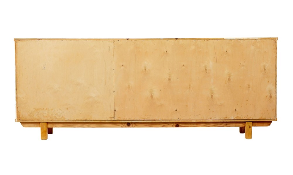 SWEDISH MID CENTURY ELM LOW OPEN BOOKCASE