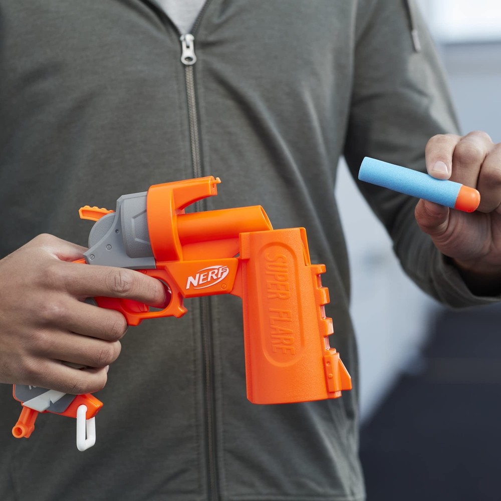 Nerf Fortnite Flare Dart Blaster, Break-Open Dart Loading, Includes 3 Mega...