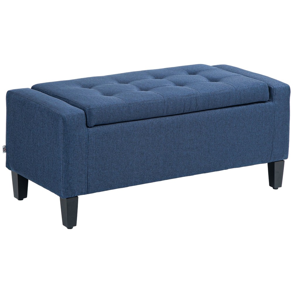 Tufted Storage Ottoman Upholstered Storage Bench with Lift Top