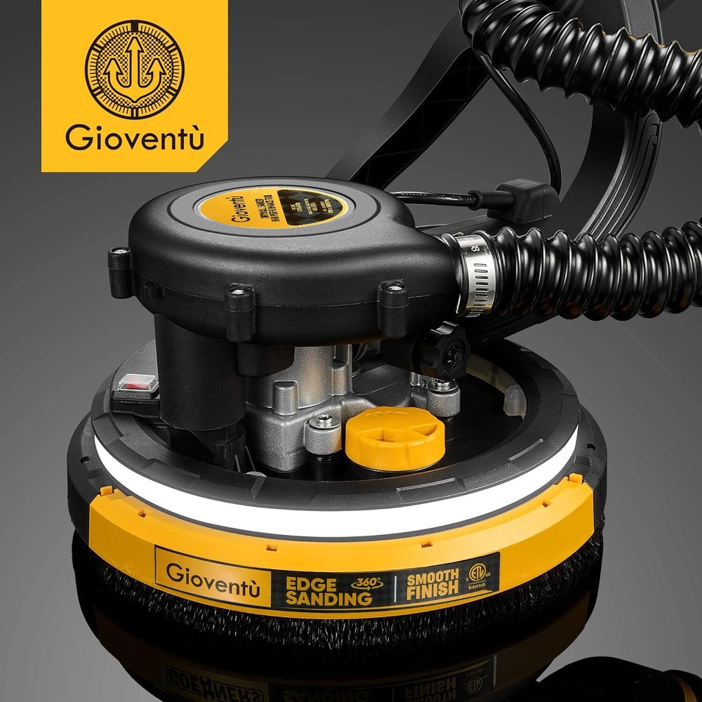 Drywall Sander with Labor-Saving Strap for Drywall with Vacuum Attachment 7Speed