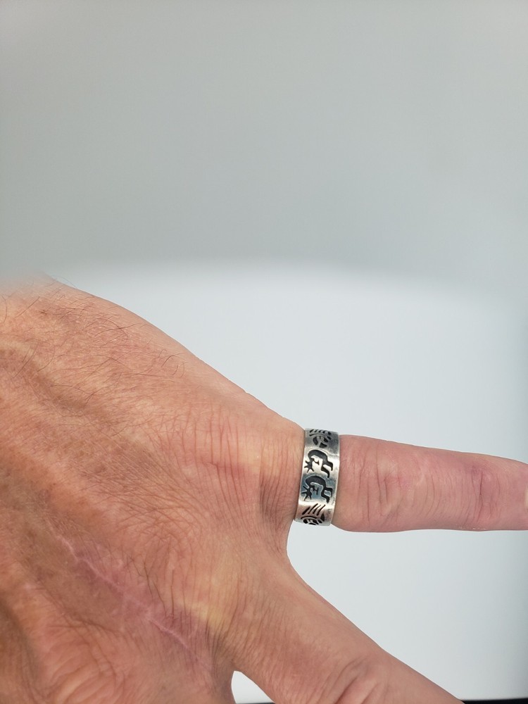 .925 Silver Kokopelli Tribal Band