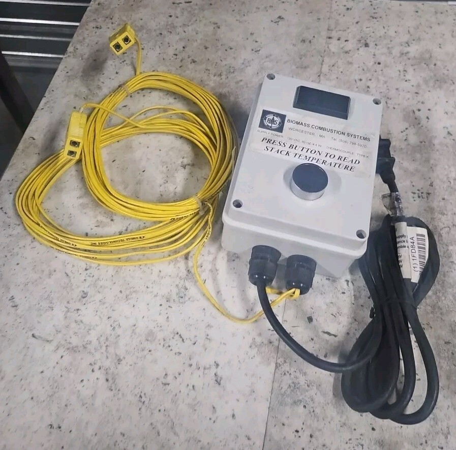 Biomass Combustion Systems 120V Stack Temperature Reader Monitor Clean & Tested!