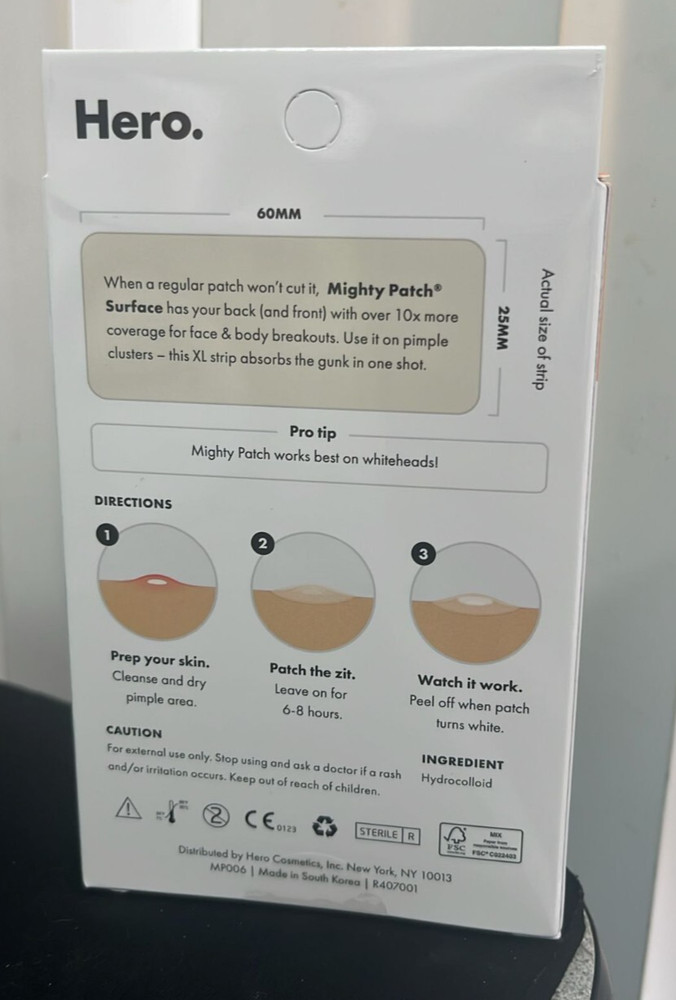 Hero Cosmetics Mighty Surface Patch - 10ct 1 Pack Exp Date 04/27