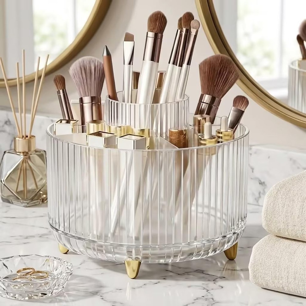 360 Degree Rotating Desktop Organizer,Makeup Brushes,Pencils,Desktop Statione...