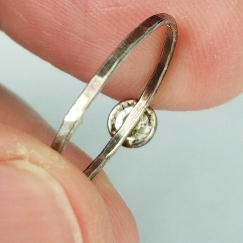 size 7 clear gemstone Sterling Silver 925 womens ring.