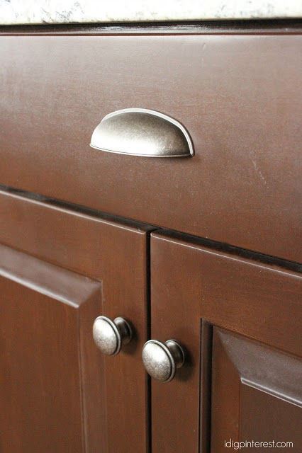 2-1/2" or 3" Dual Mount Cup Pull Antique Iron