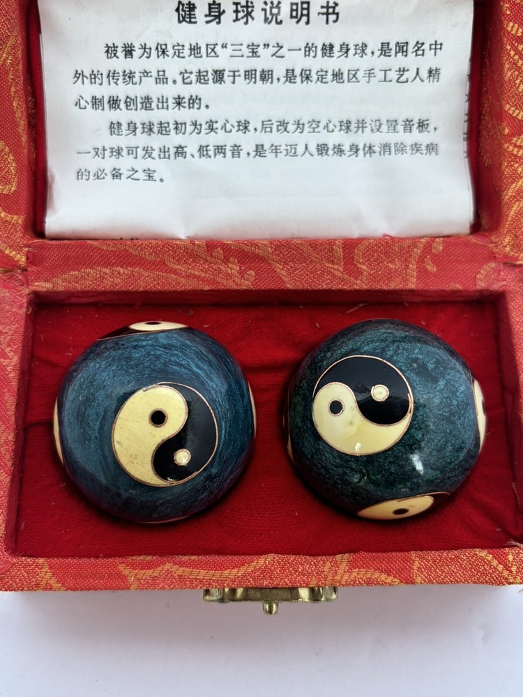 Musical Chinese Baoding Meditation Balls Yin Yang