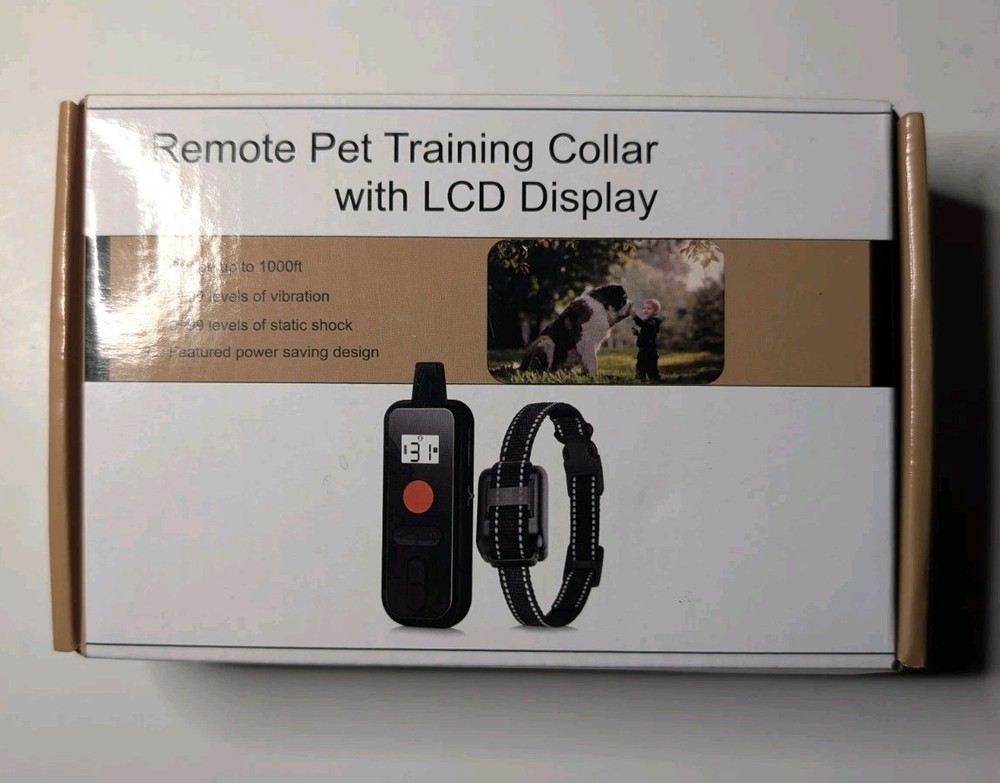 Remote Pet Training Collar with LCD Display