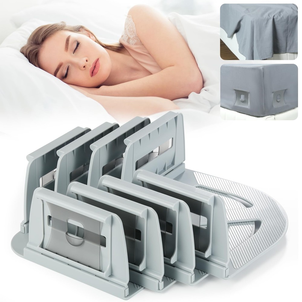 Bed Holders for Corners, Heavy Duty Fitted Lock Holders Keep Sheets Firm & Ti...
