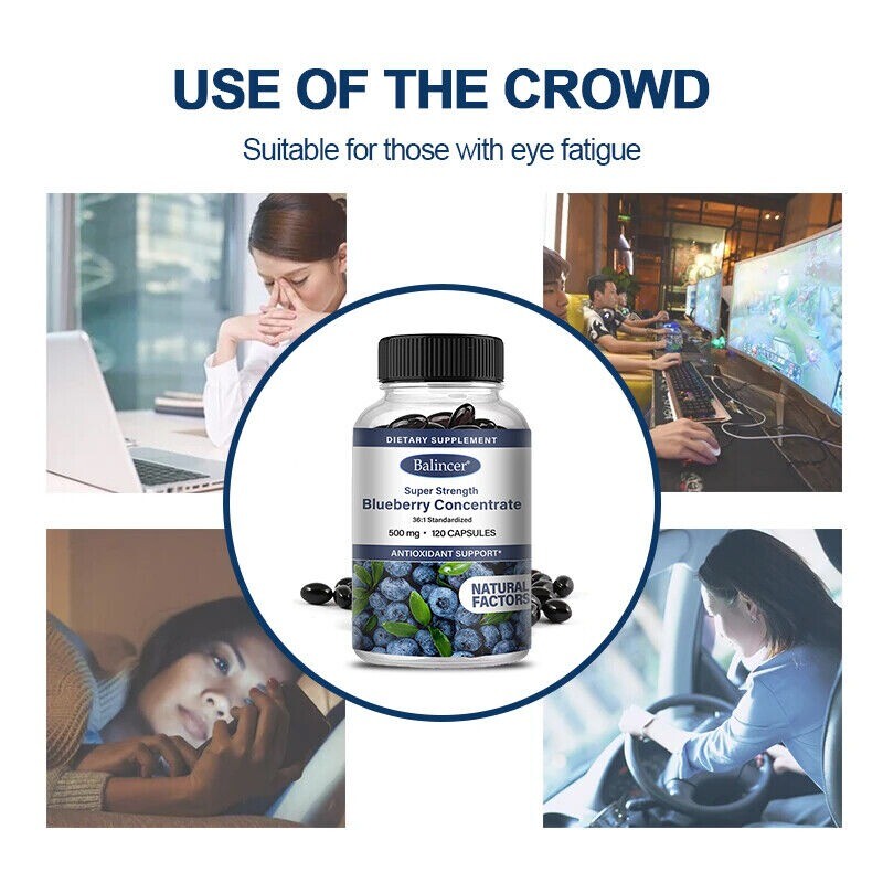 120 Capsule Extra Strong Blueberry Concentrate 36:1 enhances Visual Function
