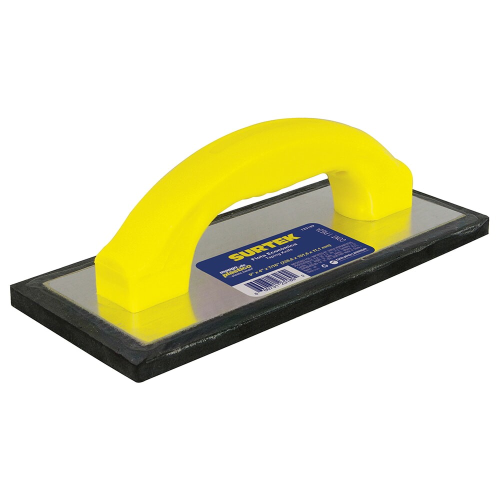 Surtek 123189 Plastic Handle Grout Rubber Float 9" L x 4" W x 7/16" Thickness