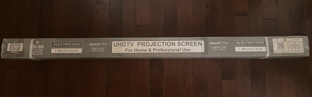 UHDTV Projection SCREEN Electritech ZERO EDGE i-Motorized 8K 64 inch
