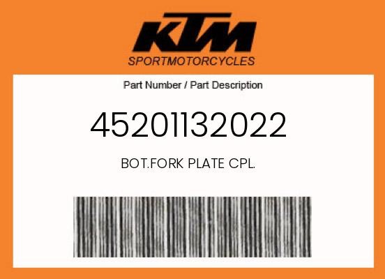KTM Genuine Bot.Fork Plate Cpl. - 45201132022