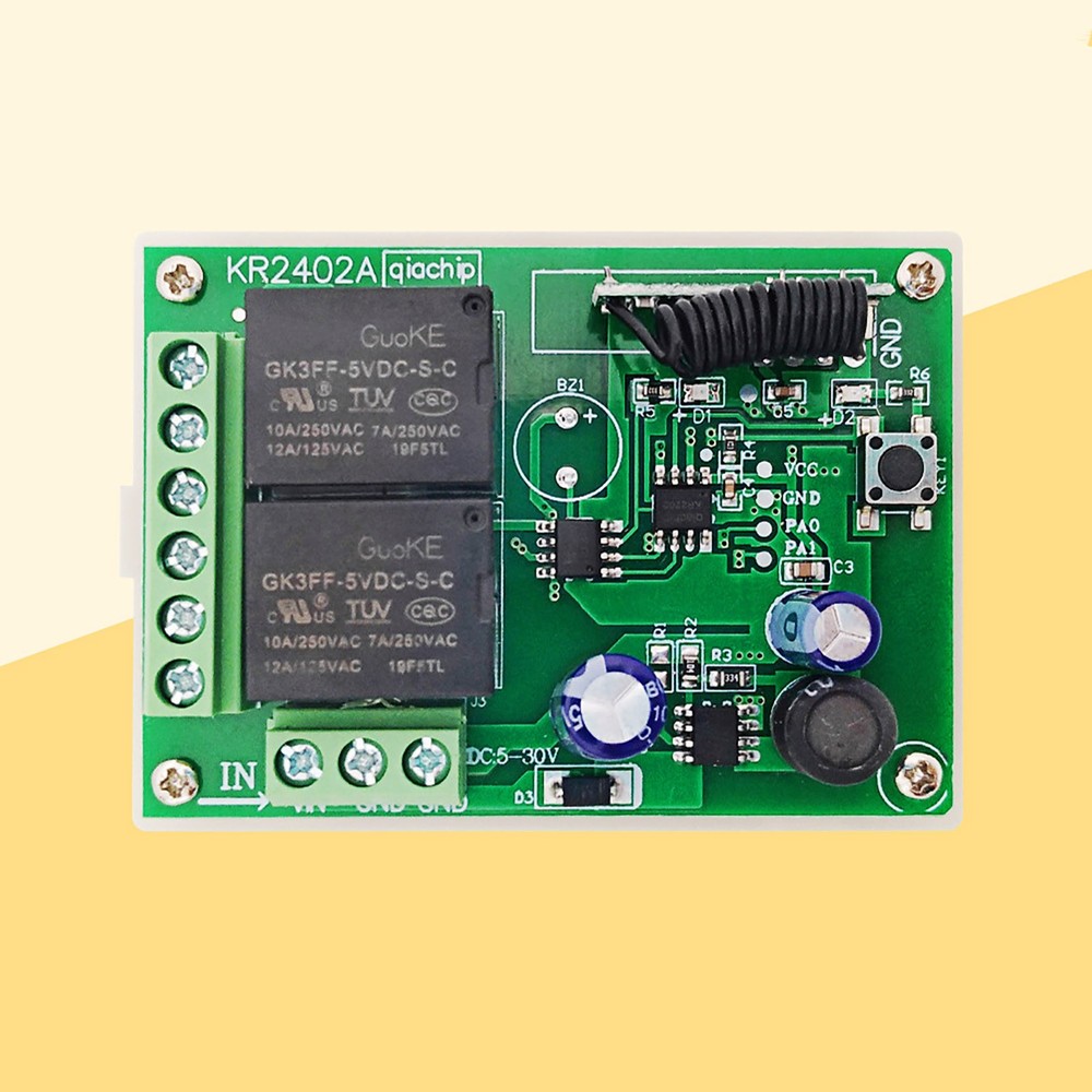 New Wireless Remote Control Dc 5v~30v Relay Transmitter 433mhz Universal