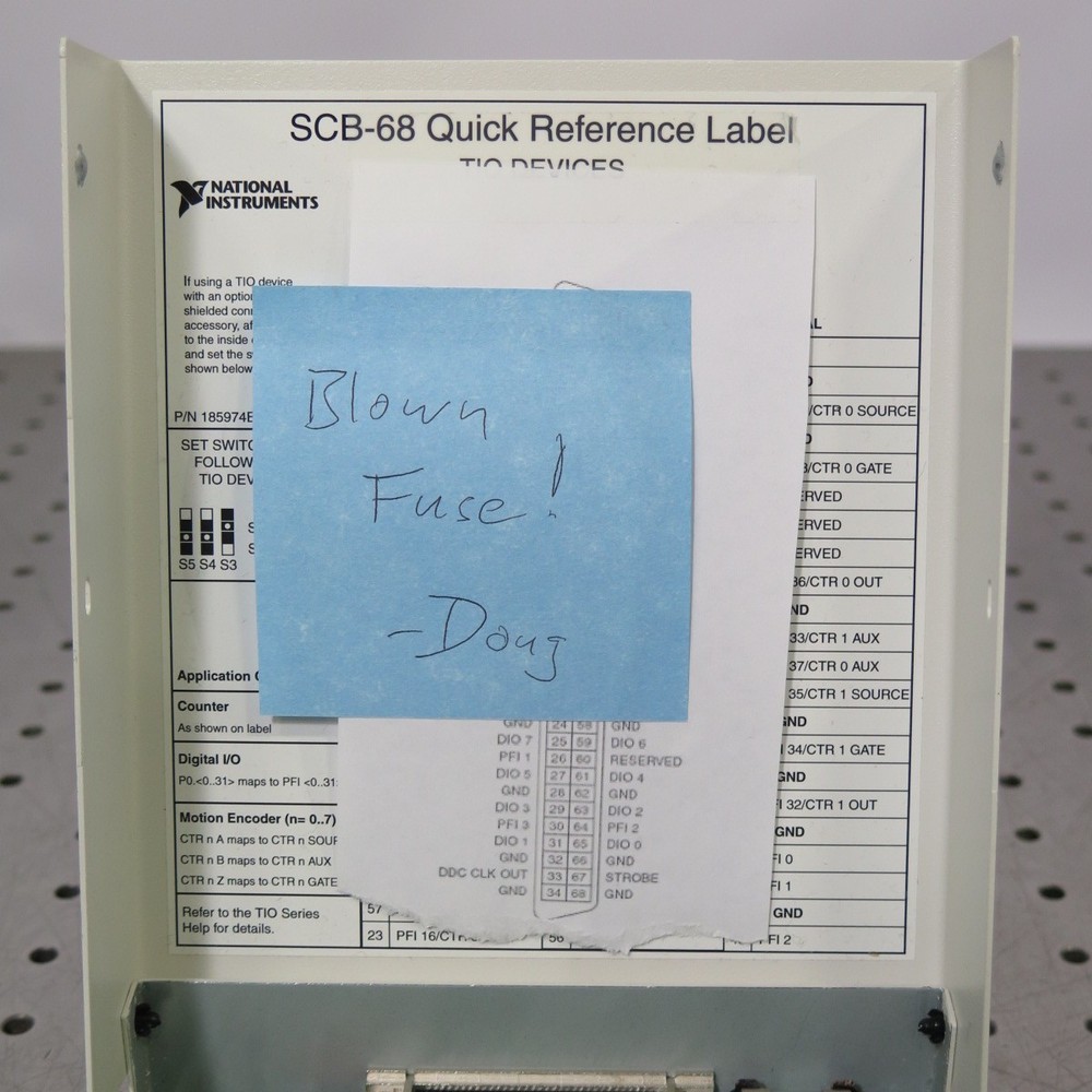 R201546 National Instruments SCB-68 Shielded Connection Box