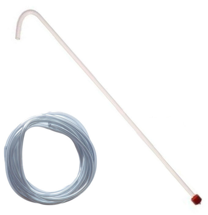 24" Racking Cane Siphon kit w/ Tip, 5' hose, Clamp up to 6 Gal. Carboy Beer Wine