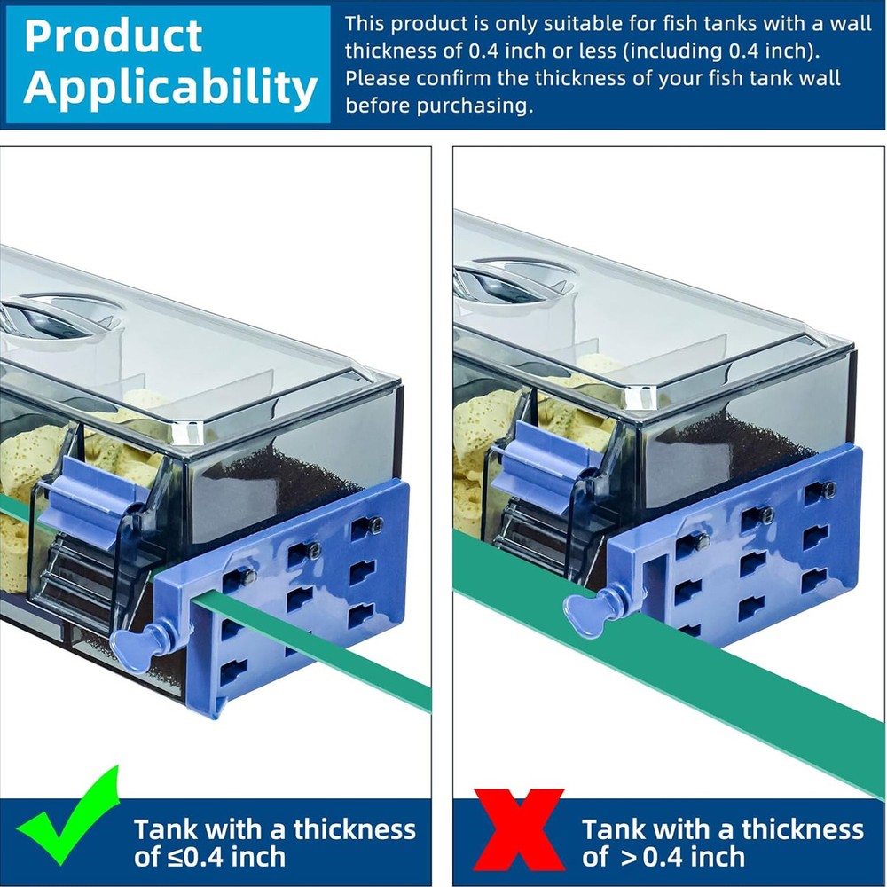Aquarium Fish Tank Filter with Waterfall Oxygenation Suitable Multi Layer Filter
